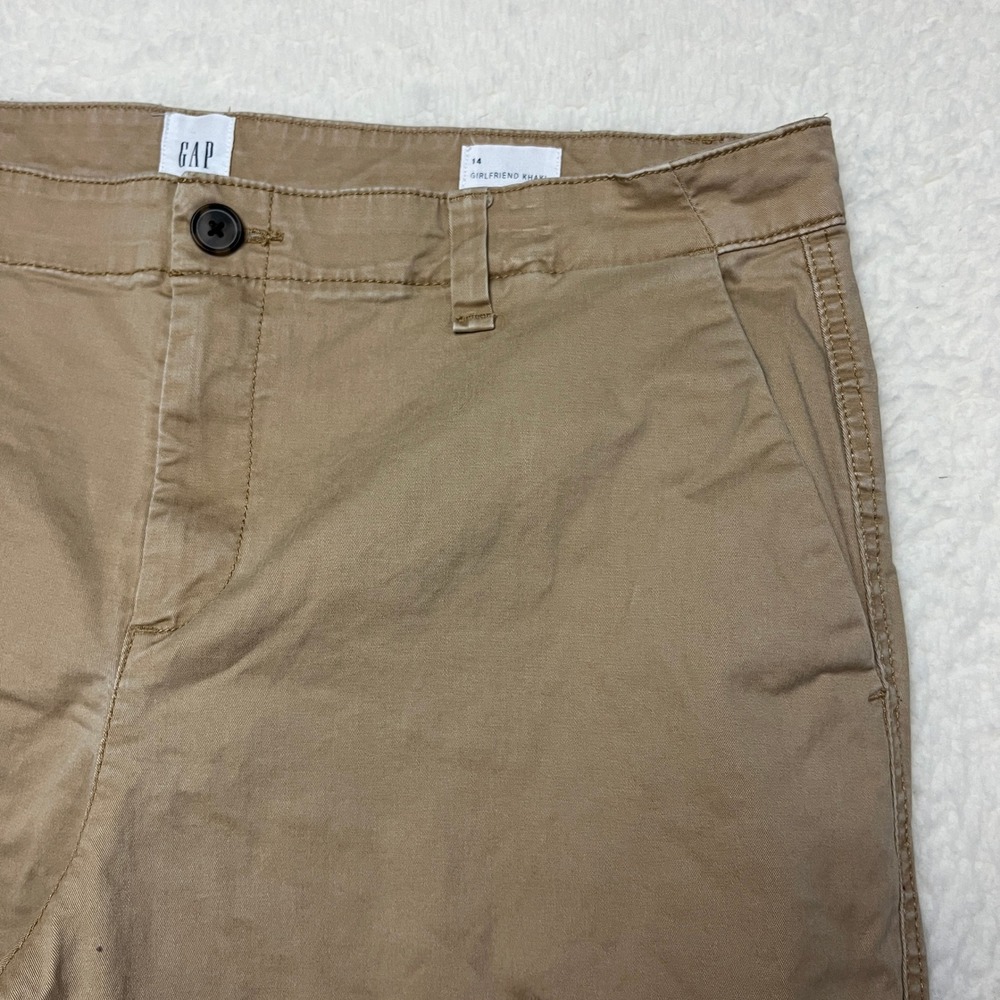 Gap Pants Womens 14 Brown Girlfriend Khaki Chino Straight Leg Stretch SP21